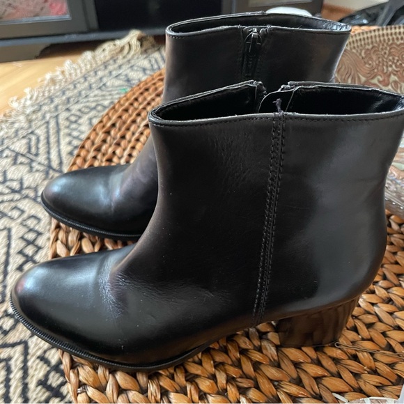 Lamica Womens Leather Ankle Boots Size 8.5 Black Made in Italy - Picture 3 of 7